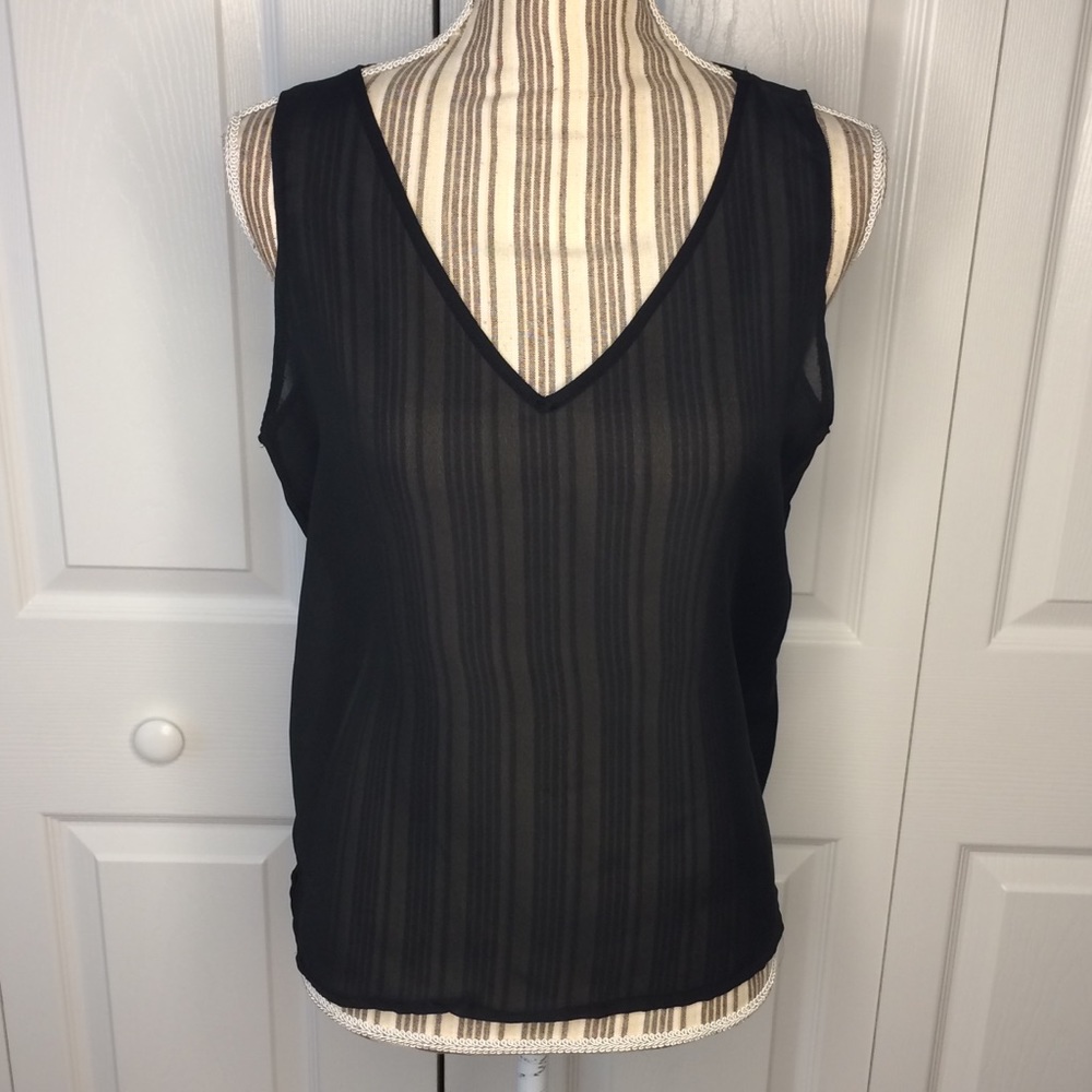 Elementz black sheer tank top